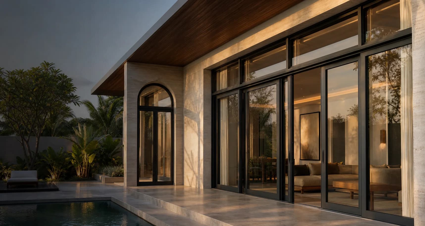Kusen, pintu, dan jendela aluminium untuk rumah modern di Bekasi